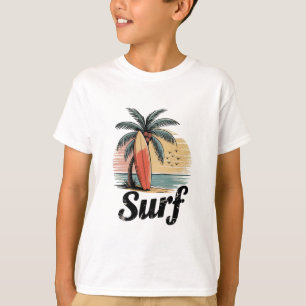 Vintage Surfer Retro Surfing Beach Surfboard-Surfa T Shirt