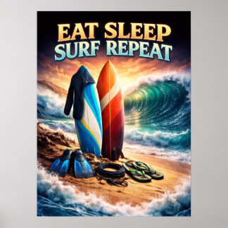 Vintage Surfing Bootleg Konst Poster