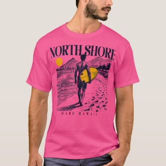 Vintage Surfing North Shore Oahu Hawaii Retro Surf T Shirt