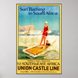 Vintage Surfning Poster