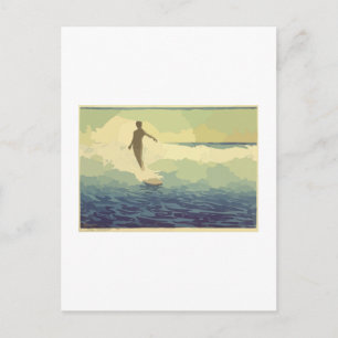 Vintage Surfning Vykort