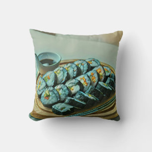 Vintage Sushi Artwork Kudde