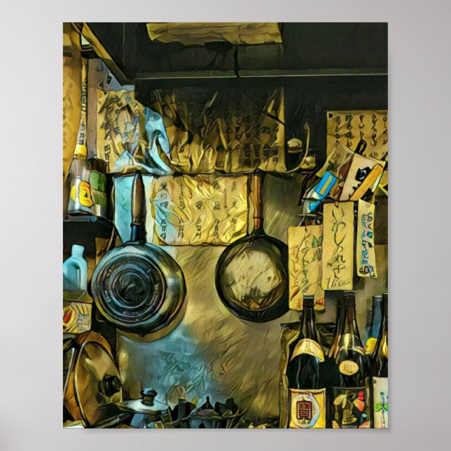 Vintage Sushi Artwork Poster (Framsidan)