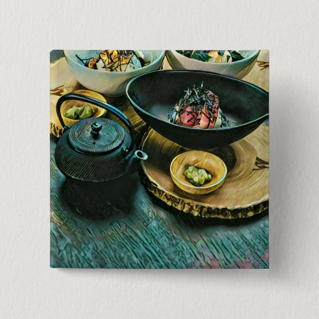 Vintage Sushi-gåva Knapp (Framsida)