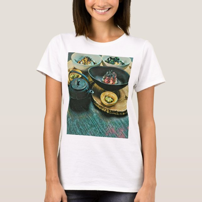 Vintage Sushi-gåva T Shirt (Framsida)