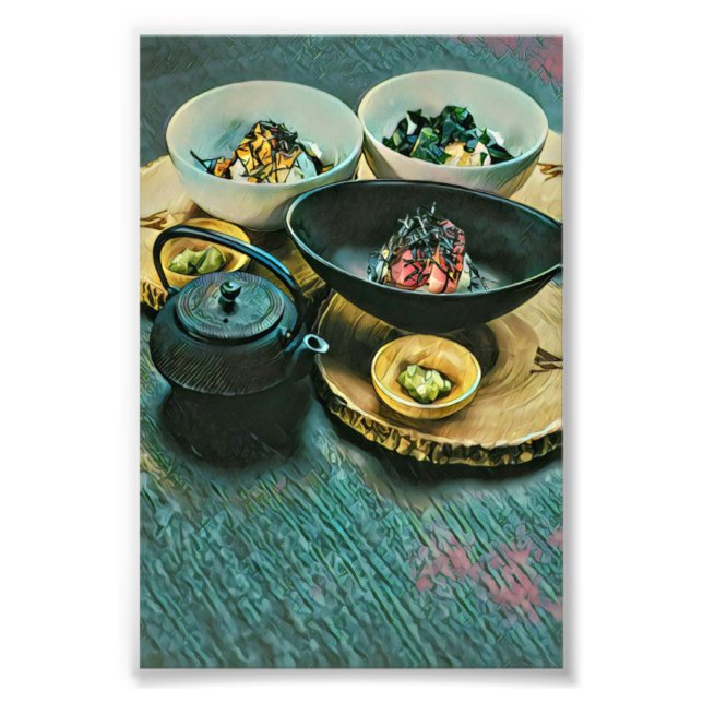 Vintage Sushi gift Fototryck (Framsidan)