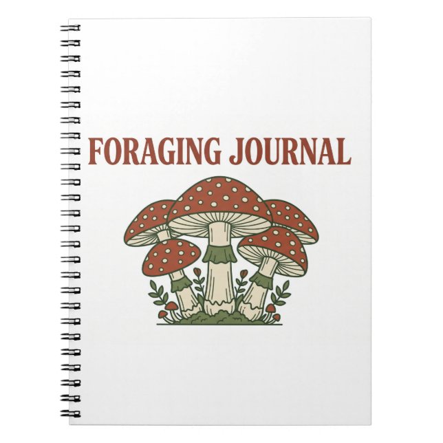 Vintage Svamp Journal  Anteckningsbok (Framsidan)