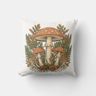 Vintage svamp kastkuddfodral, Botanisk för Kudde