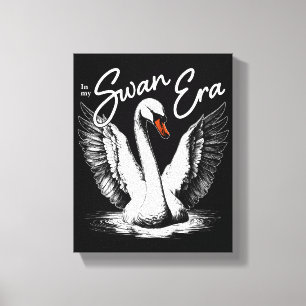 Vintage Svan Era White Canvastryck