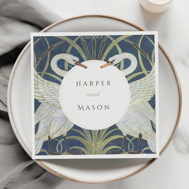 Vintage Svan Kärlek Bröllop Pappersservett (Skapare uppladdad)