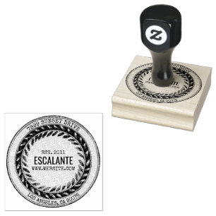 Vintage Svart Anpassningsbar av utandningstyp Stämpel