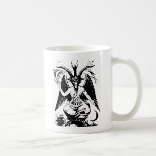 Vintage svart Baphomet Kaffemugg