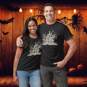 Vintage Svart Halloween T Shirt