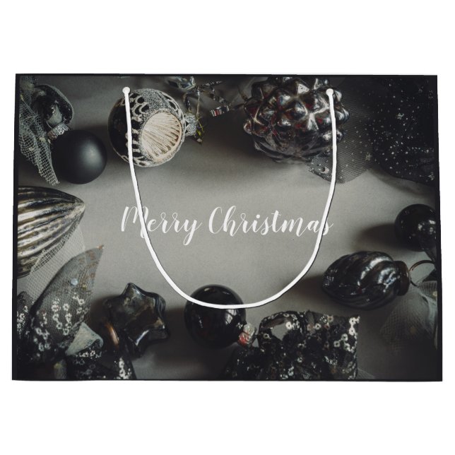 Vintage Svart julprydnad med menyfliksområdet (Framsidan)