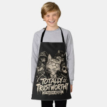 Vintage Svart Kräm Kattgäng Sarktastisk humor