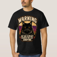 Vintage svart Maine Coon Varnings Solstråle Märke