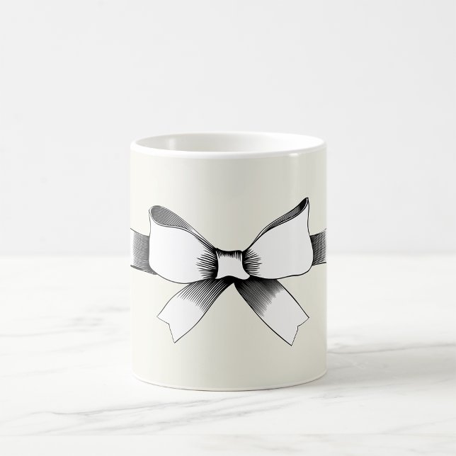 Vintage svart och vit banderoll kaffemugg (Skapare uppladdad)