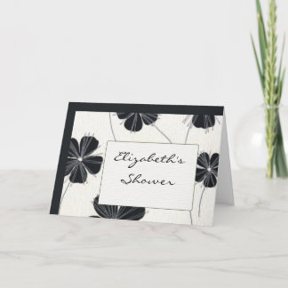 Vintage svart och vit möhippa inbjudan