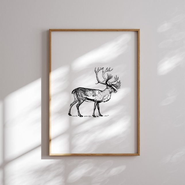 Vintage Svart och vitt renhus - julmur Poster (Skapare uppladdad)