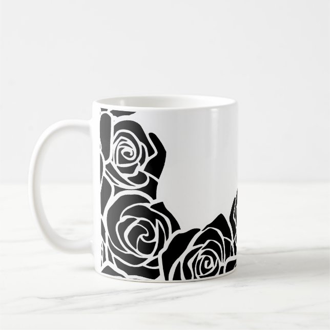 Vintage svart ro kaffemugg (Vänster)