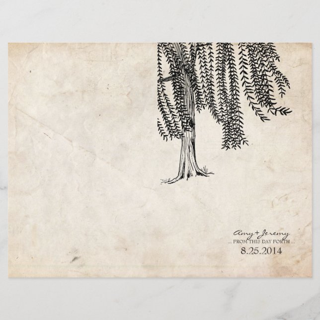 Vintage svart sorgpil programomslag (Framsida)