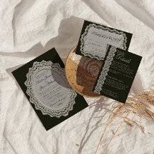 Vintage svart vit spets doily gammaldags bröllop