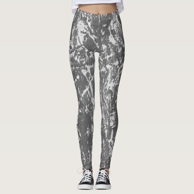 Vintage Svarta & Vita Leggings  (Framsida)