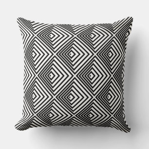 Vintage Svartvit kapslad fyrkant Kudde