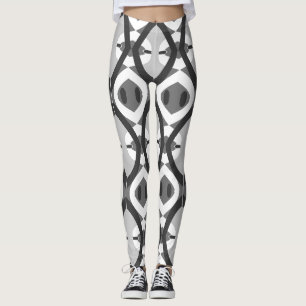 Vintage svartvit klassiskt "Ratti_Kreativ_Arts" Leggings