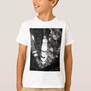 Vintage Svartvitt foto av Saturn V T-shirt