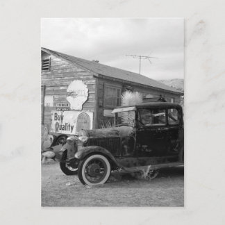 Vintage Svartvitt Vykort
