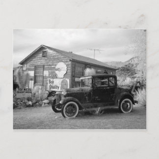 Vintage Svartvitt Vykort