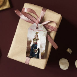 Vintage svenska traditionella Dalarna bröllop Presentetikett