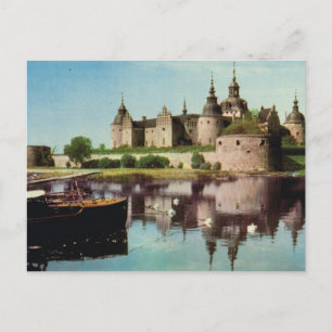 Vintage Sverige, Kalmar medeltida slott. Vykort