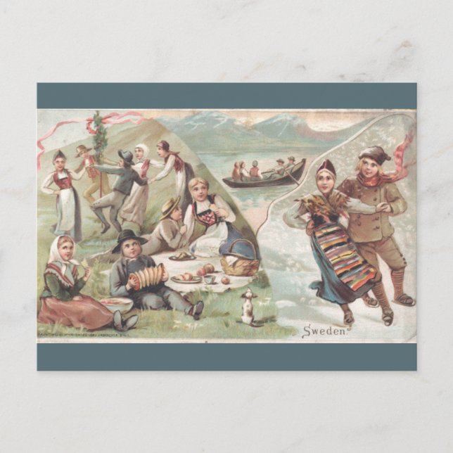 Vintage Sverige Vykort (Framsida)