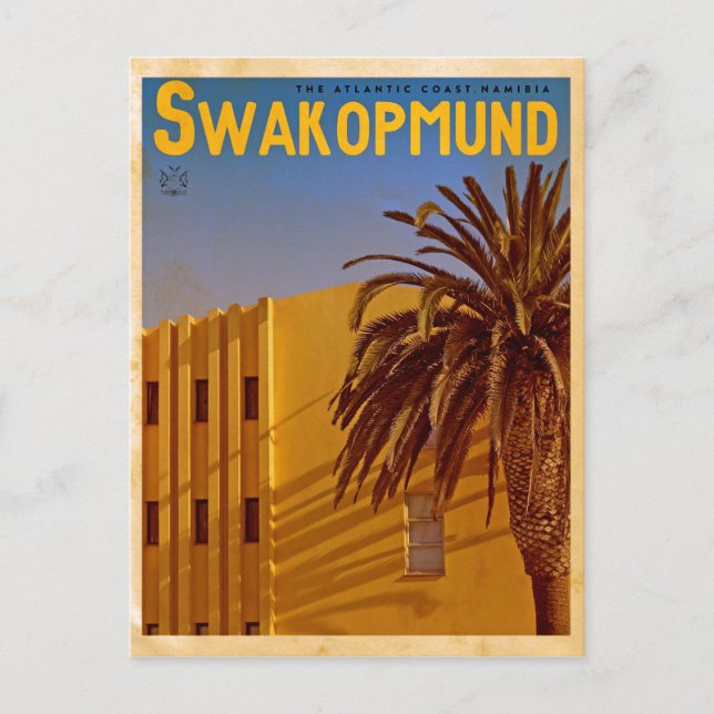 Vintage Swakopmund Travel Postcard Vykort (Framsida)