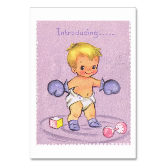 Vintage Sweet Boy Bordsnummer (Framsidan)