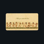 Vintage Sweet dansar lyckligtvis Cherubs Anpassnin Adressetikett<br><div class="desc">Vintage baby änglar art   din idé till kostym för dina behov!</div>