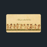 Vintage Sweet dansar lyckligtvis Cherubs Anpassnin Adressetikett<br><div class="desc">Vintage baby änglar art   din idé till kostym för dina behov!</div>