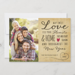 Vintage Sweet Love Holiday Julkort