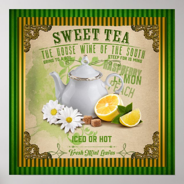 Vintage Sweet Tea Poster (Framsidan)