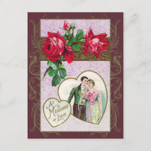 Vintage Sweethearts Valentine vykort