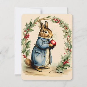 vintage sweety bunny christmas julkort