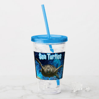 Vintage Swimming Ocean Sea Turtles Take Away Mugg