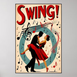 Vintage Swing Dance Night Poster