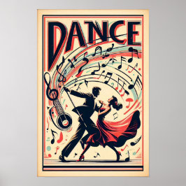 Vintage Swing Dance Night Poster