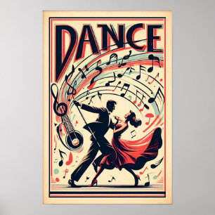 Vintage Swing Dance Night Poster