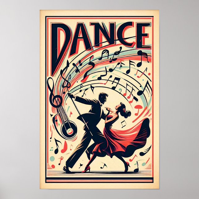 Vintage Swing Dance Night Poster (Framsidan)