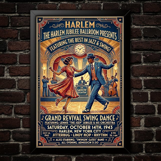 Vintage Swingdansaffisch Poster (Skapare uppladdad)