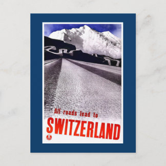 "Vintage Swiss Travel Poster" Vykort